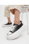 Damskie Sneakersy PLATFORMIA ? Black  White - Inello