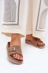 Sandał Klapki Model Nusithia M550 Khaki - Step in style