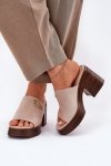 Sandał Klapki Model Vinceza 17400 Beige - Step in style