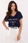 Tshirt Damski Model CLM-TS-1727.90 Navy - Factory Price