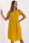 Sukienka Model DHJ-SK-25370.85 Dark Yellow - Italy Moda