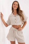 Szorty Damskie Model MO-SN-ST108.12 Beige - Italy Moda