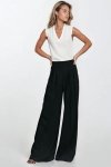 Spodnie palazzo z rayonu SD114 Black - Nife
