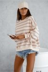 Bluza Damska Model Strel 295674378 Light Pink Paski - LaBalancia