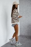 Bluza Damska Model Strel 295673065 Brown Paski - LaBalancia