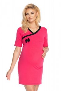 Koszulka nocna Koszula Nocna Ciążowa Model 1710 Fuksja - PeeKaBoo