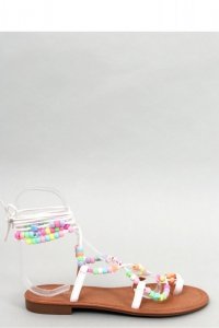 Sandał Rzymianki z koralikami MEGH WHITE - Inello