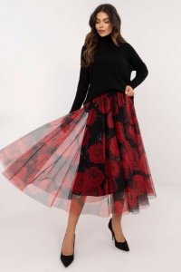 Spódnica Model DHJ-SD-19981-2.10 Black/Red - Italy Moda