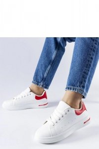Biało-czerwone sneakersy Leland - Solea