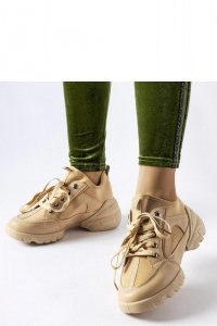 Ciemnobeżowe sneakersy z elastyczną cholewką Abal - Solea