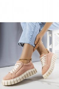 Różowe sneakersy na platformie Pamela - Solea