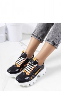 Czarne sneakersy damskie Bernier - Solea