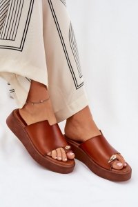 Sandał Klapki Model Saqesse MANO777 Camel - Step in style
