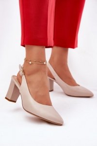 Czółenka Model Sergio Leone SK162 Beige - Step in style