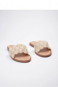 Sandał Klapki Model Daisy GQ8-057 Beige - Inello