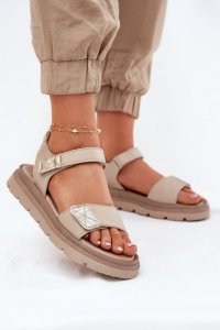Sandały Model Zazoo 40443 Beige - Step in style