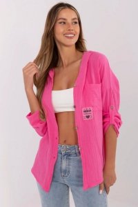 Koszula Damska Model DHJ-KS-25157.87 Dark Pink - Italy Moda