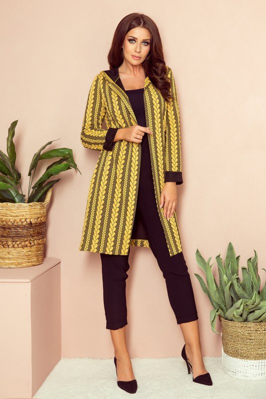 Sweter  Kardigan Model 218-2 Warkocz Honey - Numoco