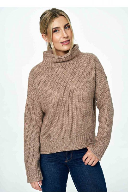 Sweter Damski Model M886 Brown - Figl