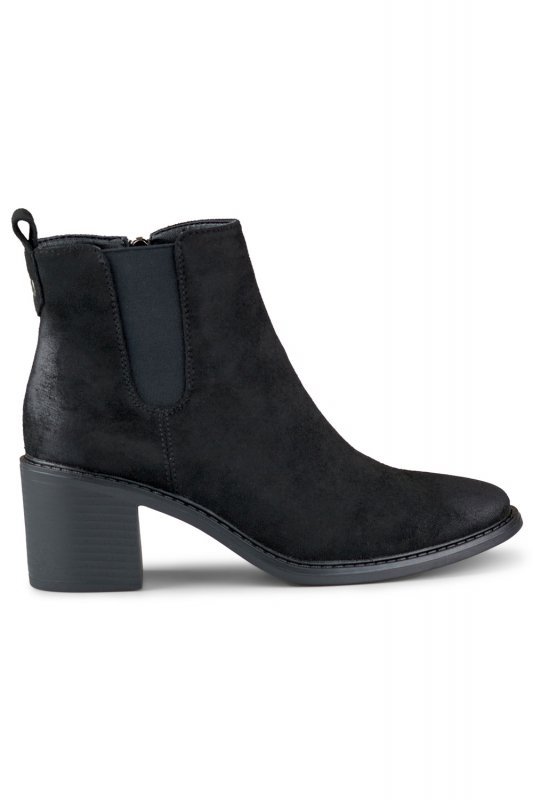 Botki Model 260048B-SU Black Zamsz - PRIMO