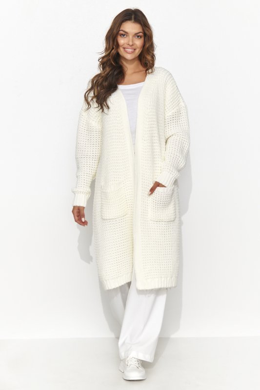 Sweter Kardigan Model NU_S99 Śmietana - Numinou