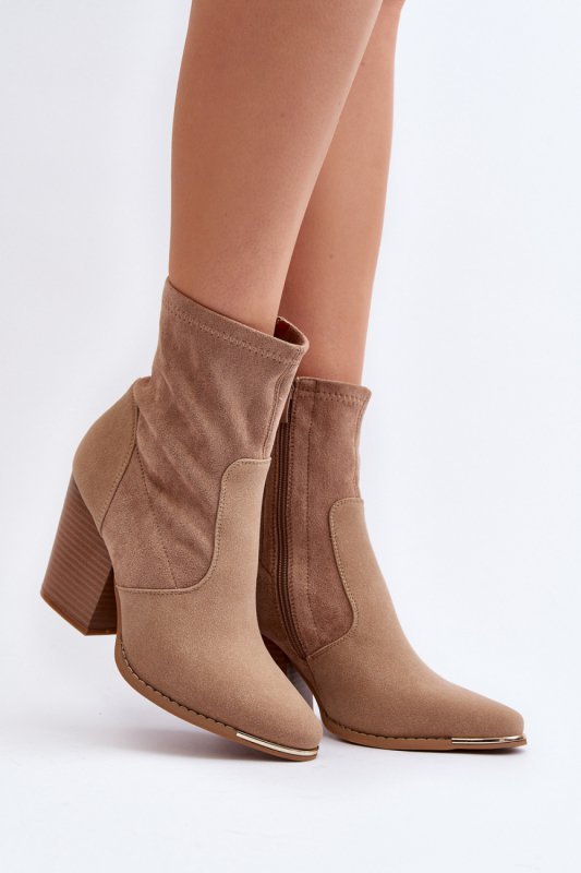 Botki Model Sanile A5619-63 Khaki - Step in style