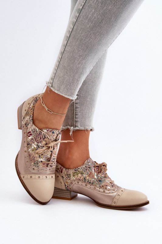 Półbuty Model Maciejka 06408-04 Beige - Step in style