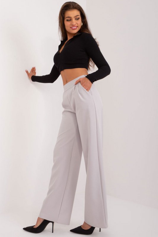Spodnie Damskie Model WN-SP-8247.65 Light Grey - Rue Paris Hurtownia odzieży on-line, moda damska, bielizna i obuwie dla kobiet 