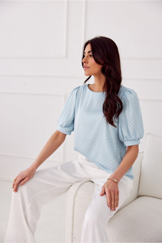 Bluzka Model Jenna BLE BLU0179 Blue - Roco Fashion