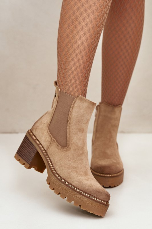 Botki Model Irissinae KE217 Beige - Step in style