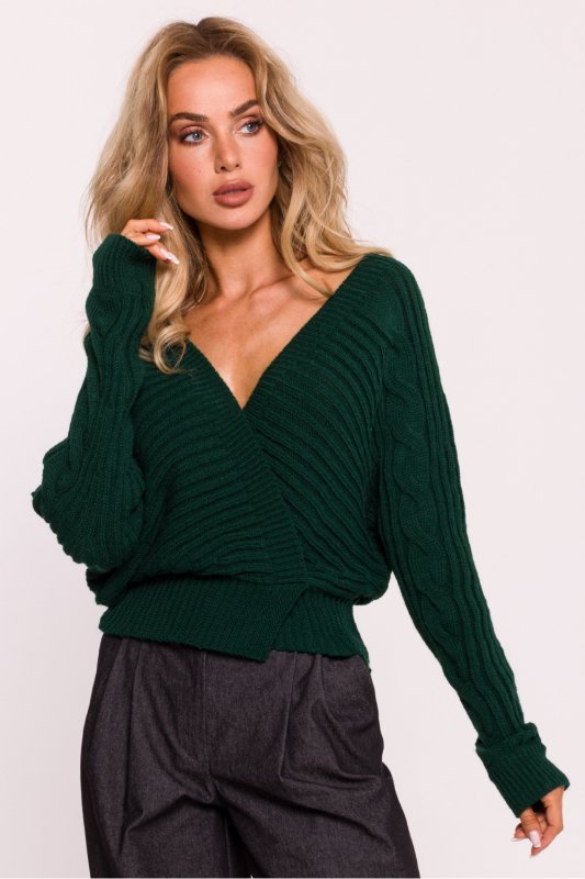 Sweter Damski Model MOE809 Green - Moe