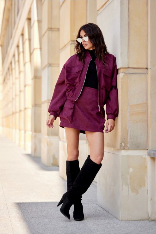 Spódnica Model Taormina BOR SPO0049 Bordo - Roco Fashion