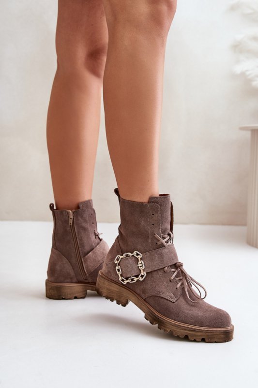 Botki Model Zazoo 2951/037 Dark Beige - Step in style