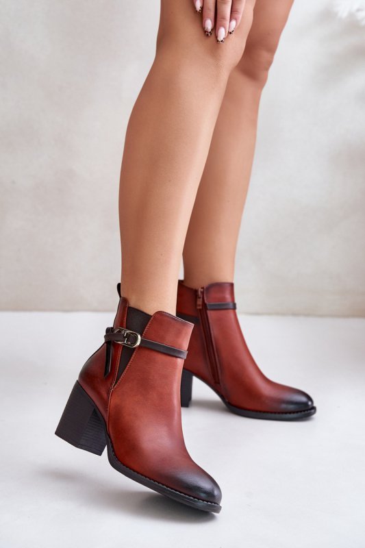Botki Model Zinithia ASA250-2 Brown - Step in style