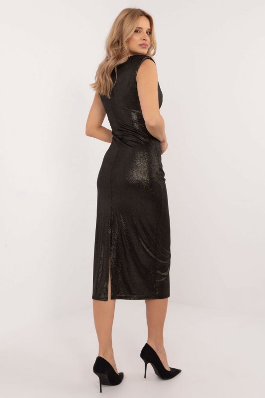 Sukienka Model DHJ-SK-19833.78P Black/Gold - Italy Moda
