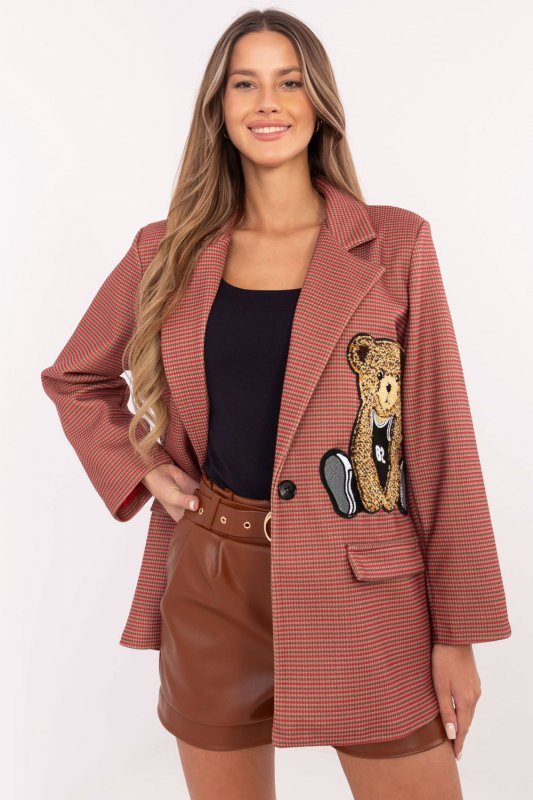 Marynarka Model DHJ-MA-20151.22P Red - Italy Moda