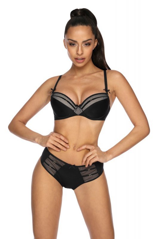 Biustonosz push up Biustonosz Push-up Model Janet M-3300/11 Black - Mat