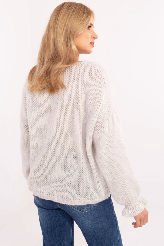 Sweter Damski Model MI-SW-64109.15X Light Grey - Italy Moda