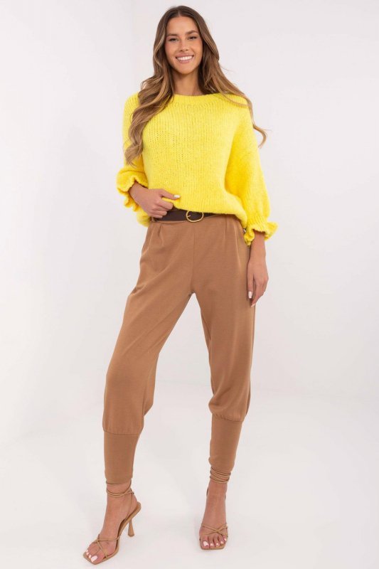 Spodnie Dresowe Model DHJ-SP-20316.16 Camel - Italy Moda