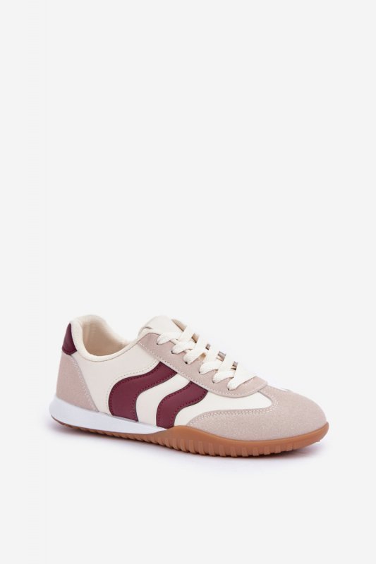 Buty Sportowe Model Maretina BL582P Beige/Bordo - Step in style