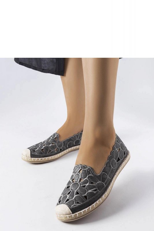 Szare ażurowe espadryle Lamarre - Solea