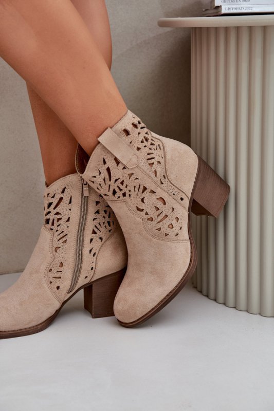 Botki Model Nurissa ASA250-5 Beige - Step in style