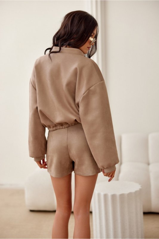 Kurtka Damska Model Erice CAP KUR0025 Cappuccino - Roco Fashion