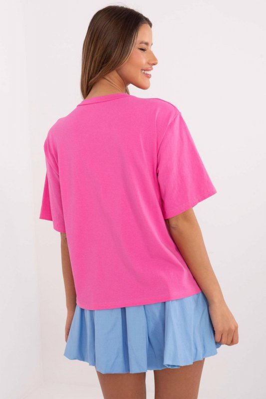 Tshirt Damski Model MI-TS-M745-1.37 Pink - Italy Moda