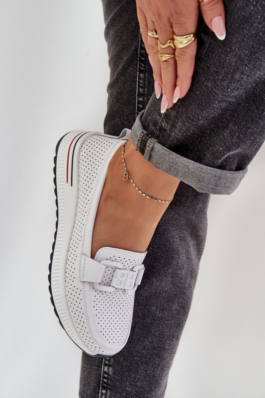 Mokasyny Model S.Barski LR51-556 White - Step in style