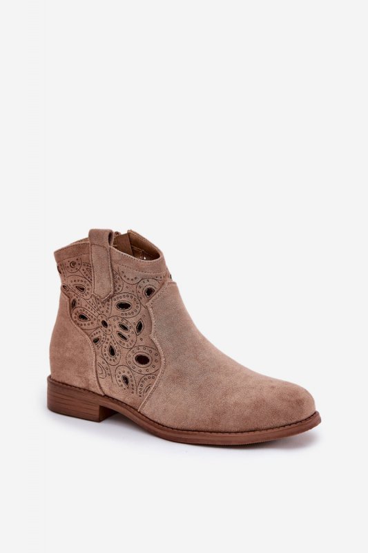 Botki Model S.Barski HY42-081 Beige - Step in style