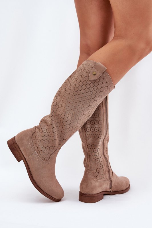 Kozaki Model S.Barski HY51-062 Beige - Step in style