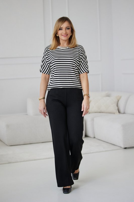 Spodnie Damskie Model M419/C Black/Lurex - La Aurora