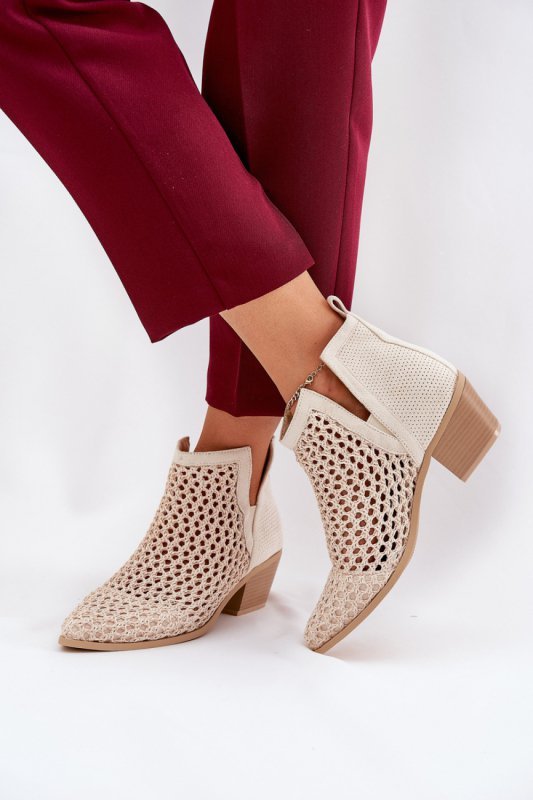 Botki Model Tulifedi 7639A Light Beige - Step in style