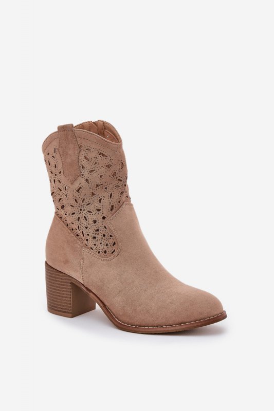 Botki Model S.Barski HY51-125 Beige - Step in style